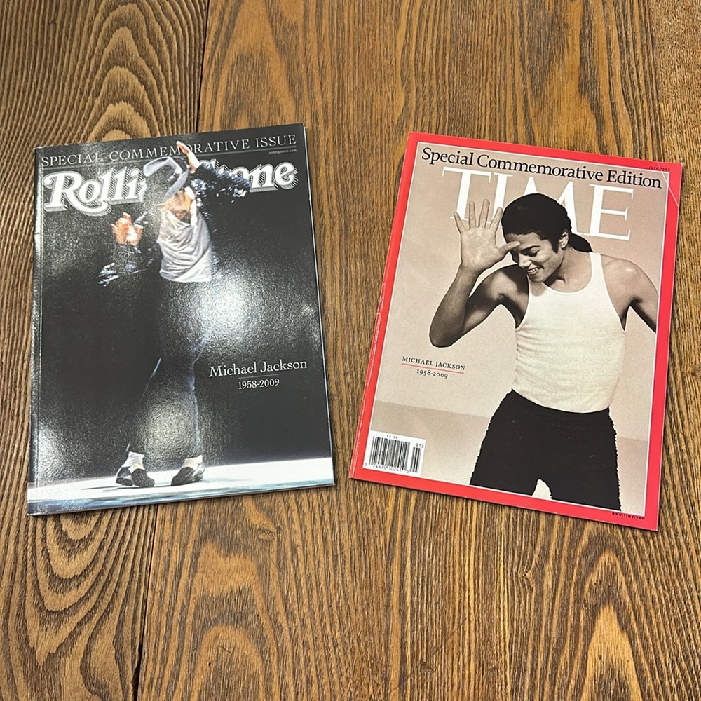 (2) Rolling Stone 2009 Michael Jackson Edition Magazine AND  Time